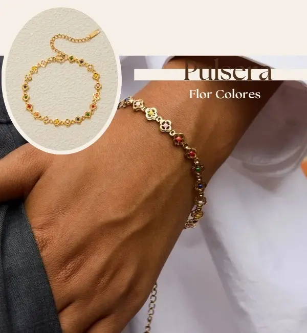 Pulsera Flor Colores